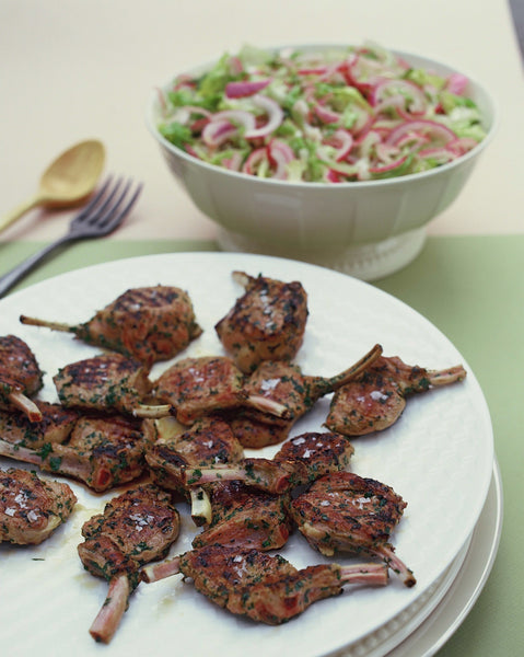 Chargrilled Lamb Chops with Iceberg Salad from La Rioja